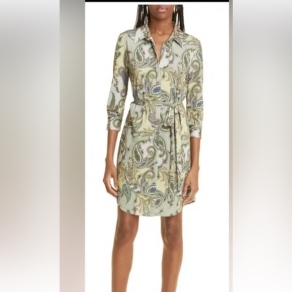 L’Agence NEW Paisley Print Knee-Length Dress - Picture 1 of 8